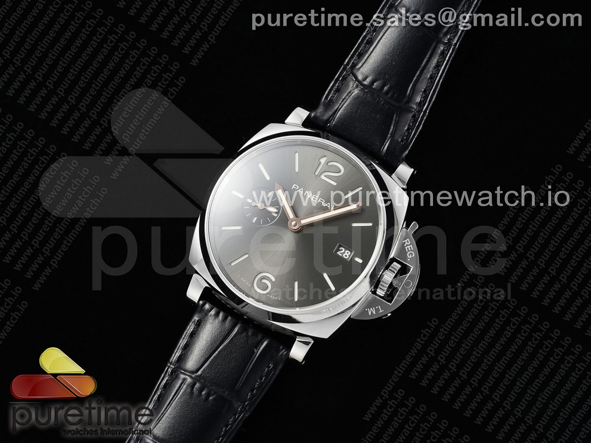 VS공장 파네라이 PAM1250 Luminor Due 42mm VSF Best Edition Gray Dial on Black Leather Strap P900