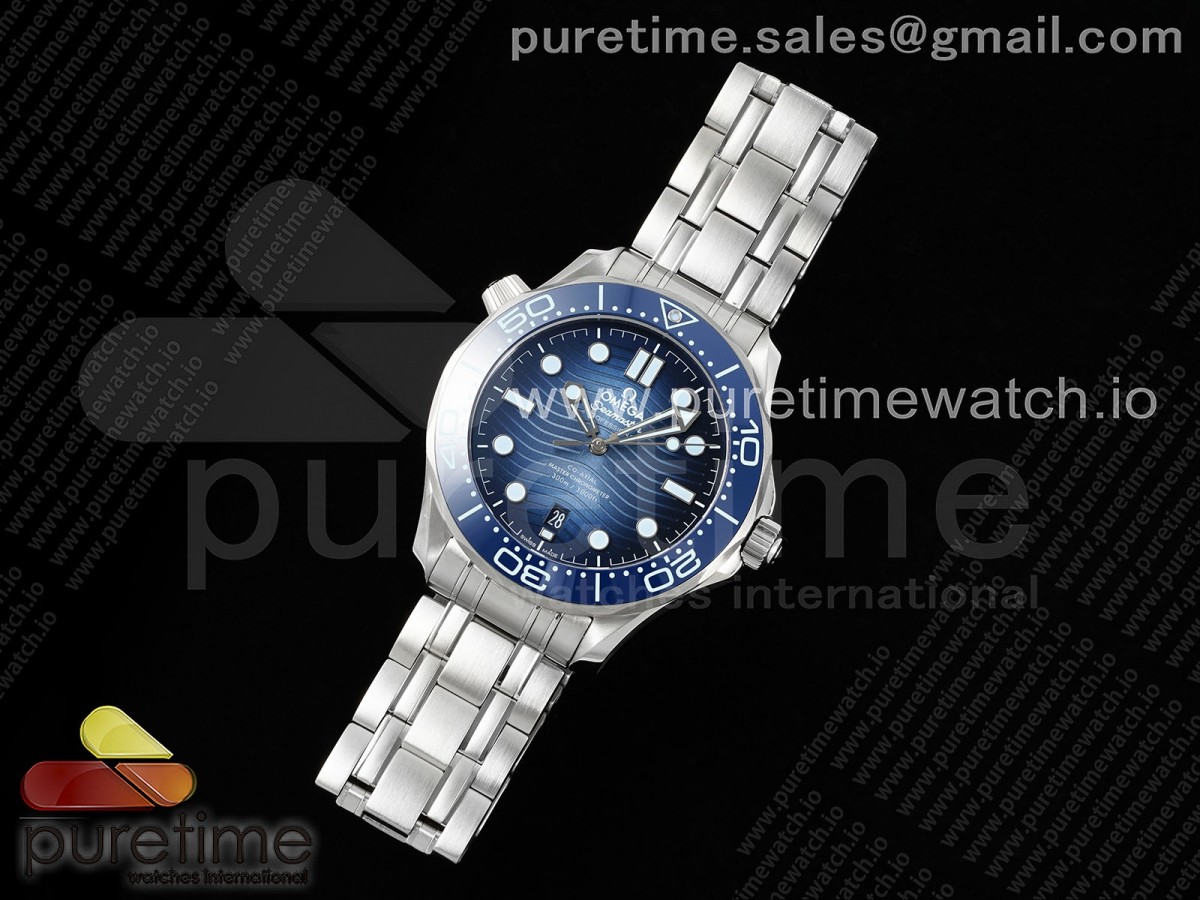 VS공장 오메가 씨마스터 다이버 300M 스틸 블루다이얼 브레이슬릿 Seamaster 300 VSF 11 Best Edition Summer Blue Dial on SS Bracelet A8800