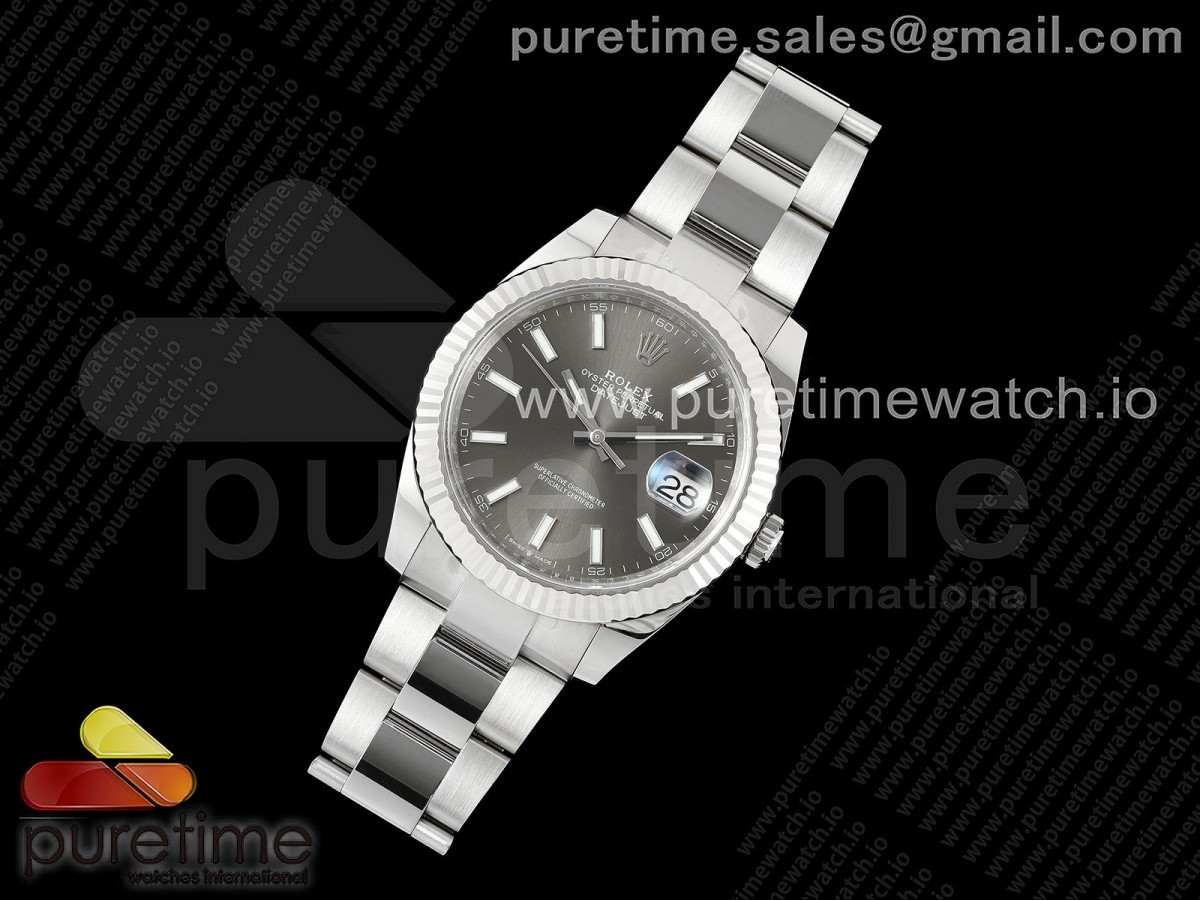 C플러스공장 롤렉스 데이저스트 41미리 DateJust 41 126334 C+F 11 Best Edition 904L Steel Gray Dial on SS Oyster Bracelet VR3235