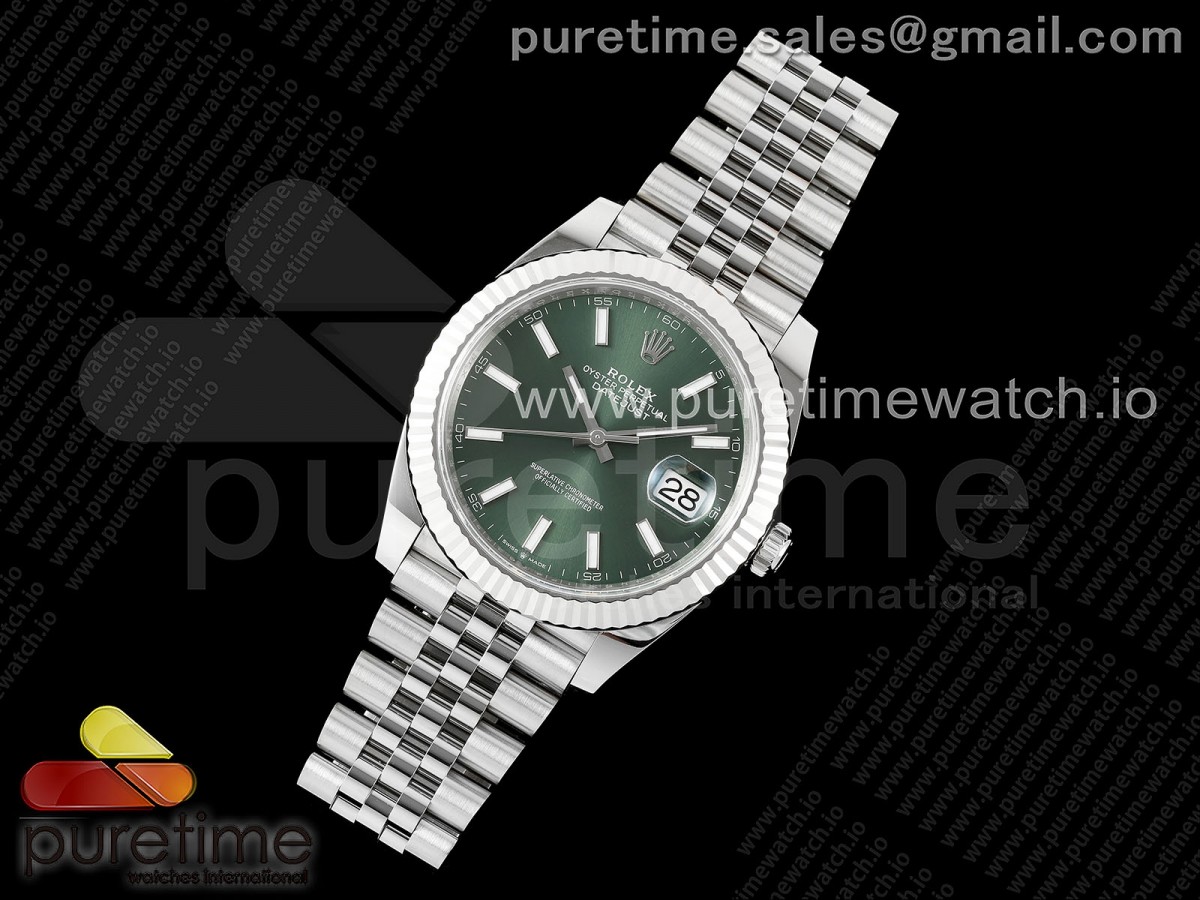 C플러스공장 롤렉스 데이저스트 41미리  DateJust 41 126334 C+F 11 Best Edition 904L Steel Green Dial on SS Jubilee Bracelet VR3235