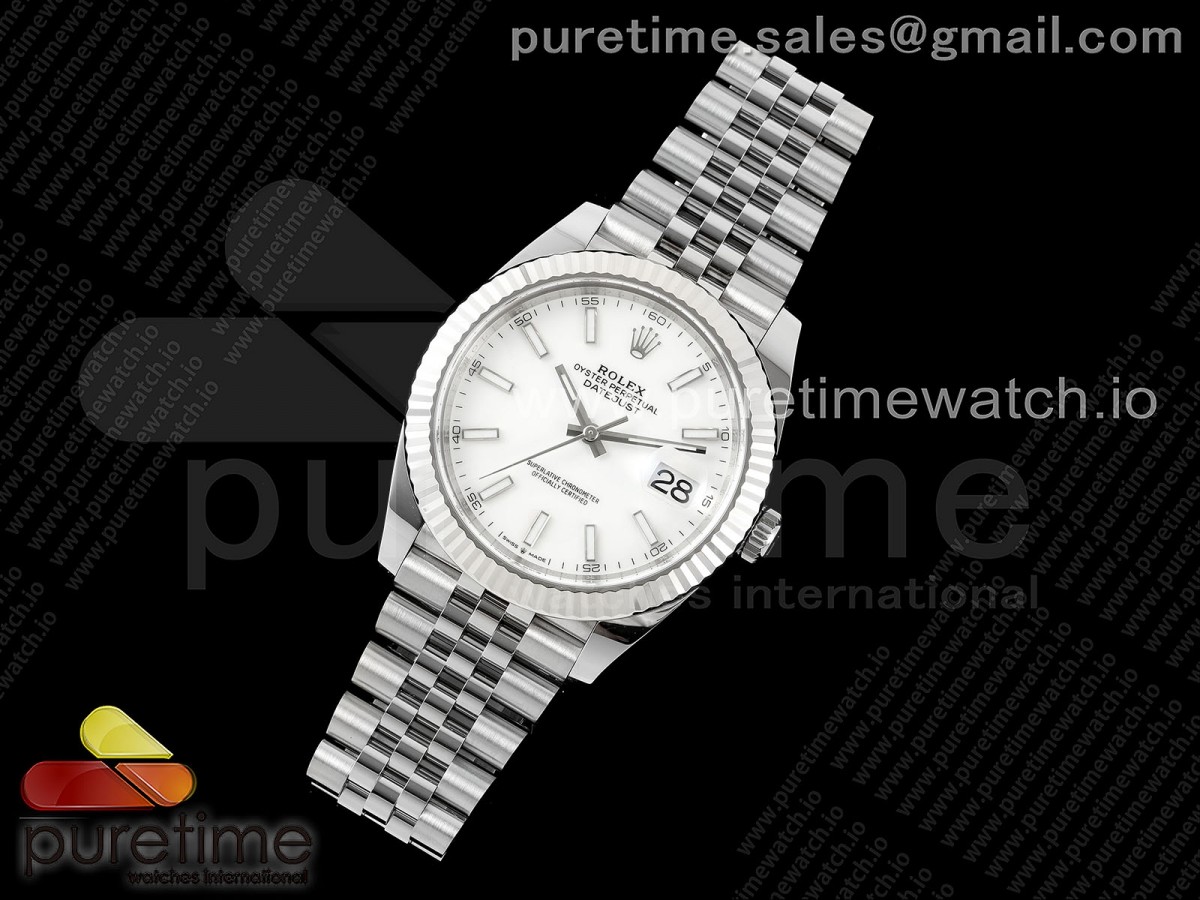 C플러스공장 롤렉스 데이저스트 41미리  DateJust 41 126334 C+F 11 Best Edition 904L Steel White Dial on SS Jubilee Bracelet VR3235