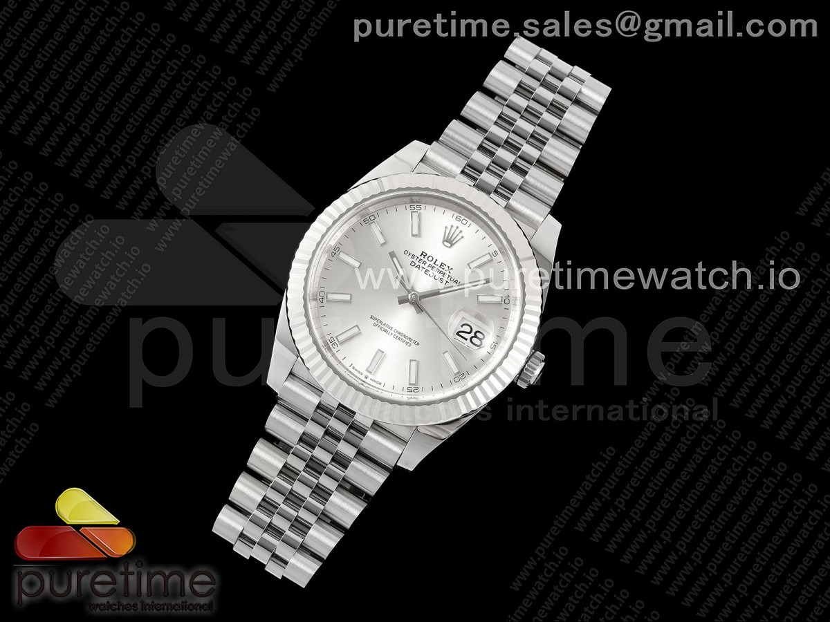 C플러스공장 롤렉스 데이저스트 41미리  DateJust 41 126334 C+F 11 Best Edition 904L Steel Silver Dial on SS Jubilee Bracelet VR3235