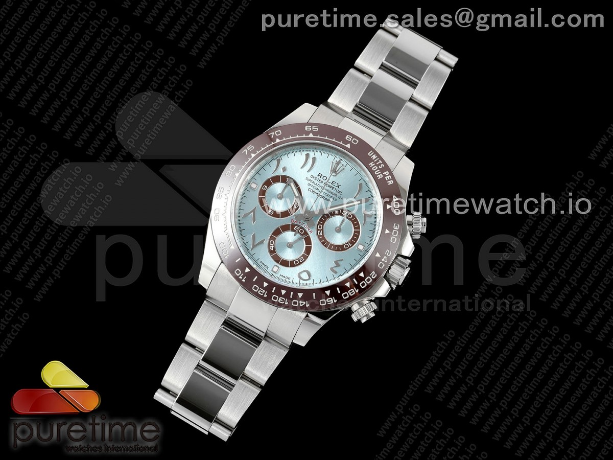 클린공장 롤렉스 데이토나 아이스블루 Daytona 116506 Clean 11 Best Edition Ice Blue Dial Arabic Markers on SS Bracelet SA4130 V2