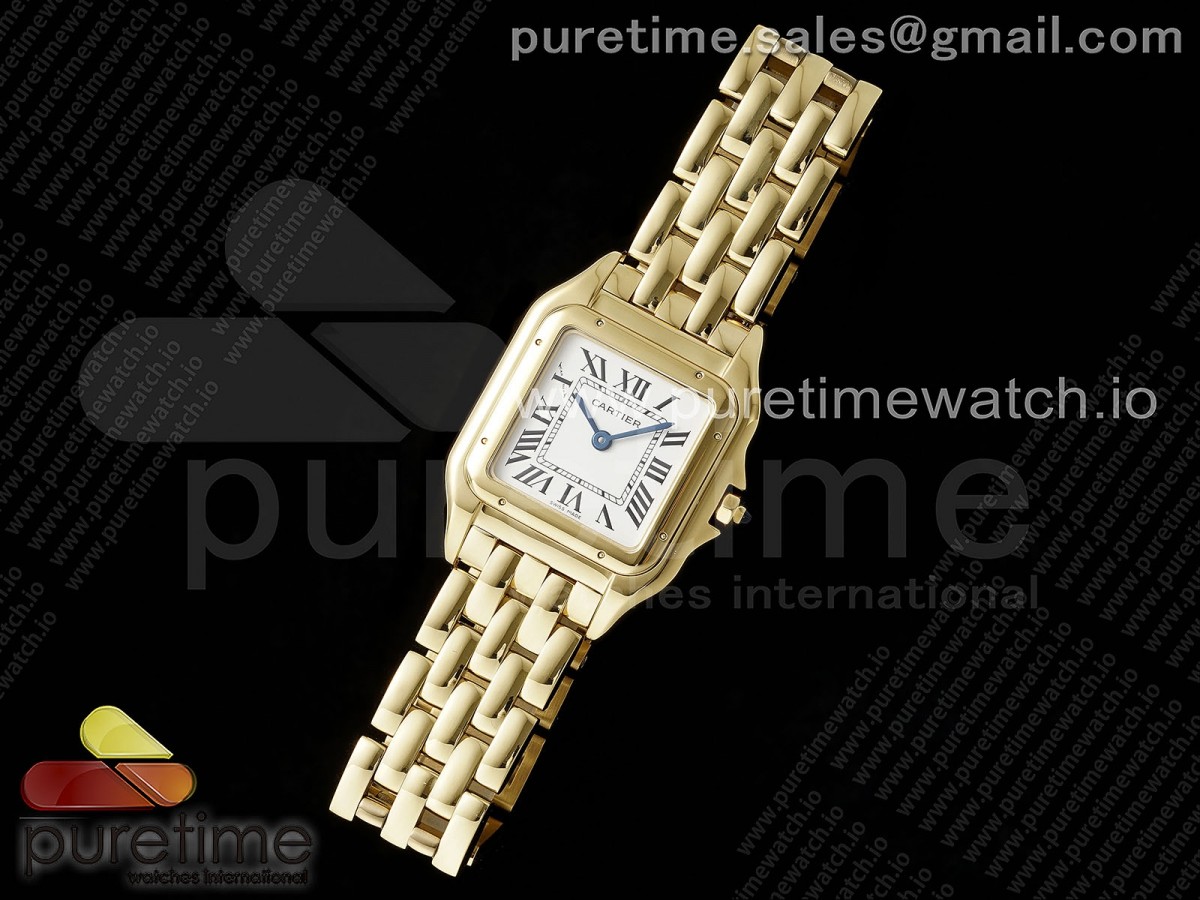 AF공장 까르띠에 팬더 27미리Panthère Ladies 27mm YG AF 11 Best Edition White Dial on YG Bracelet Ronda Quartz