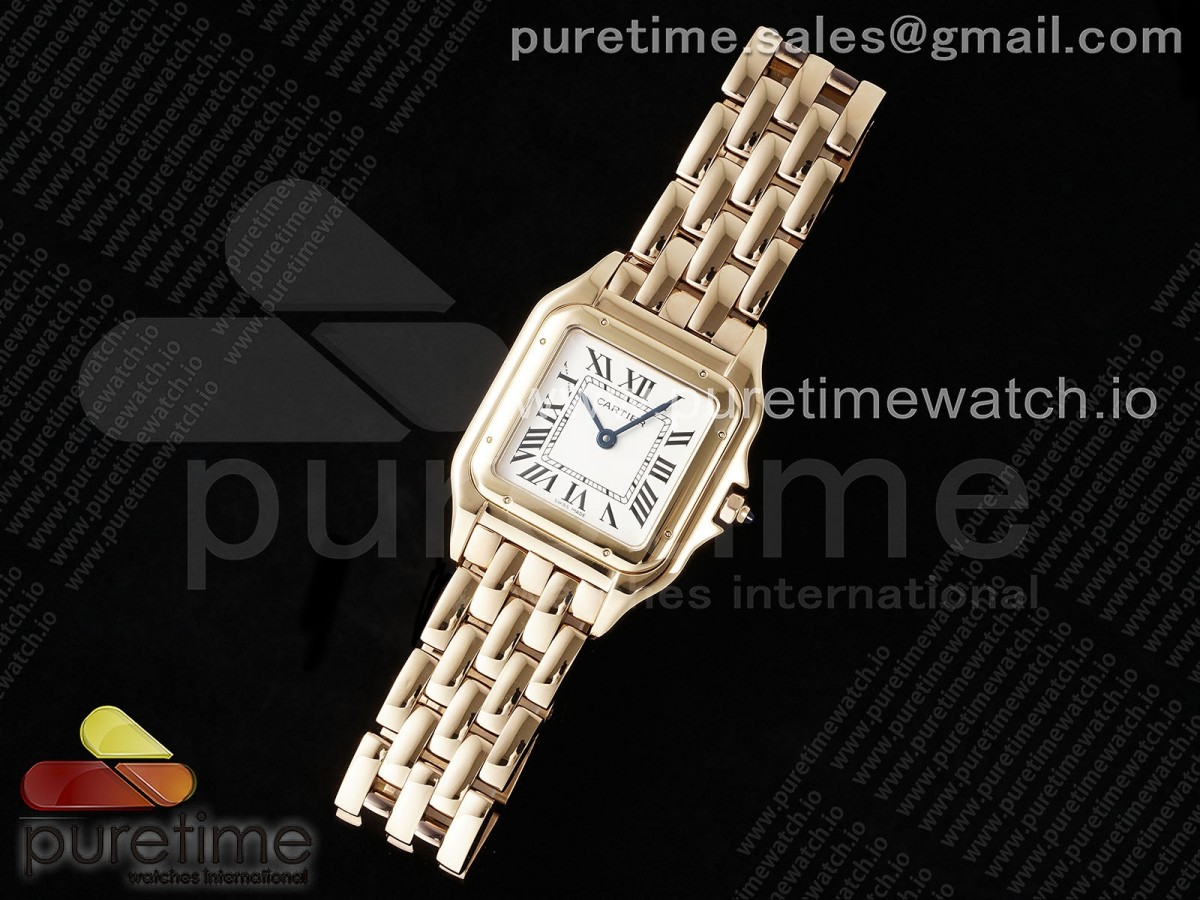 AF공장 까르띠에 팬더 27미리 Panthère Ladies 27mm RG AF 11 Best Edition White Dial on RG Bracelet Ronda Quartz