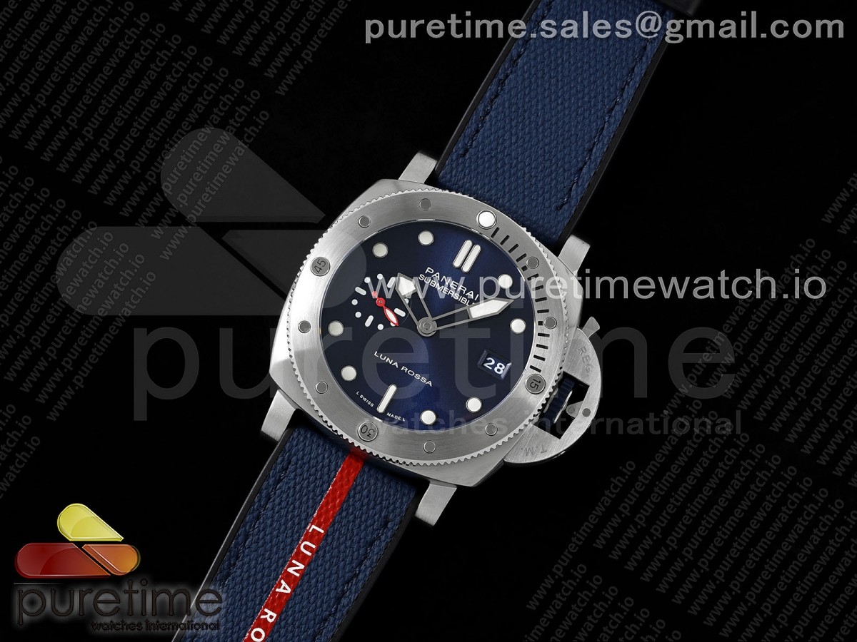 VS공장 파네라이 PAM1391 Luna Rossa Submersible VSF 11 Best Edition on Blue Fabric Strap P900