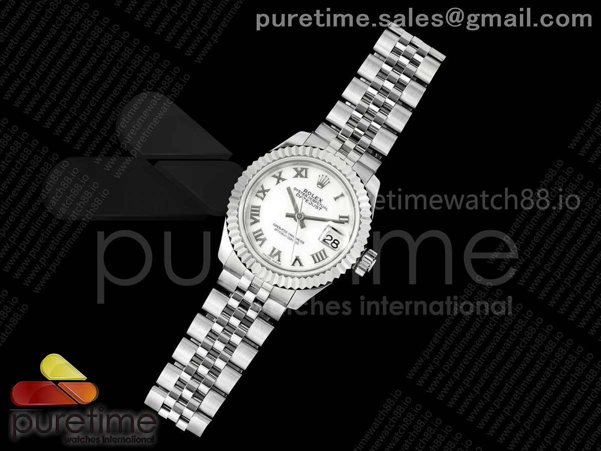 JD공장 롤렉스 데이저스트 28미리 여성용DATEJUST 28 SS JDF 11 BEST EDITION WHITE ROMAN DIAL ON SS PRESIDENT BRACELET A2671